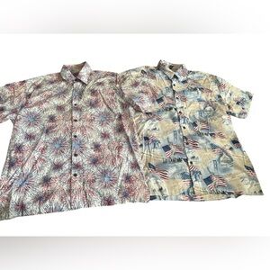 Vintage American themed and made camp shirts mens oversized medium